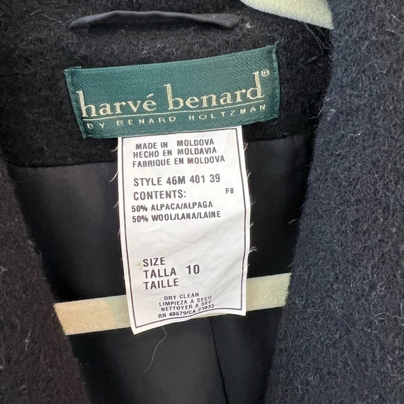 Harve Bernard Black Coat Size 10 - Picture 6 of 16